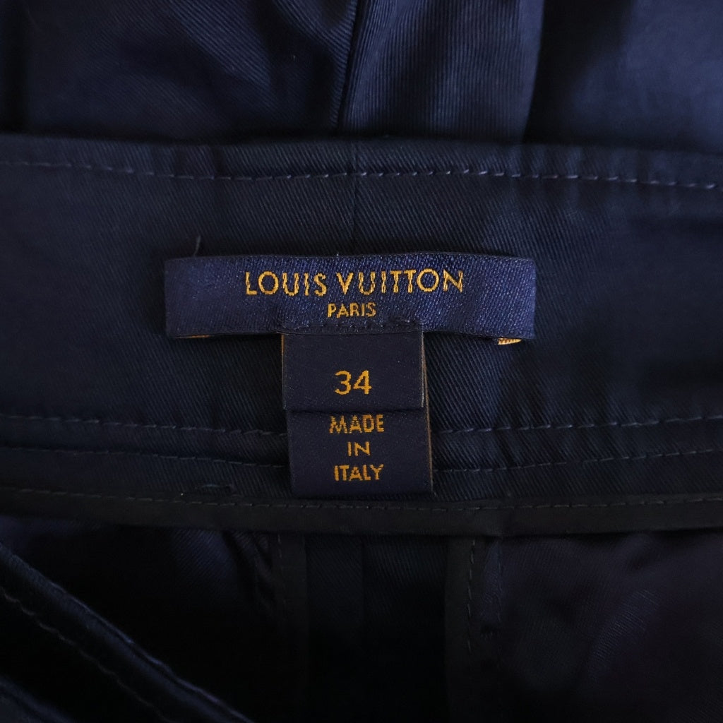 LOUIS VUITTON(ルイヴィトン) バミューダショーツ ショートパンツ ハーフワイドカーゴパンツ コットン ポリウレタン ネイビー RW201B OOM FIPO86 レディース