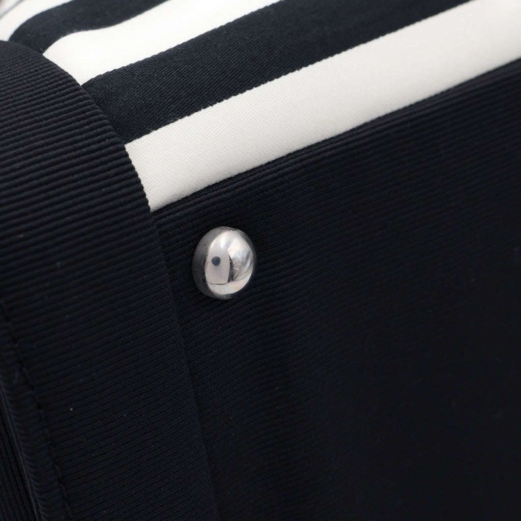 CHANEL(シャネル) クルーズライン チェーンショルダーバッグ ハンドバッグ ブラック ボーダー A47944 シルバー金具 レディース