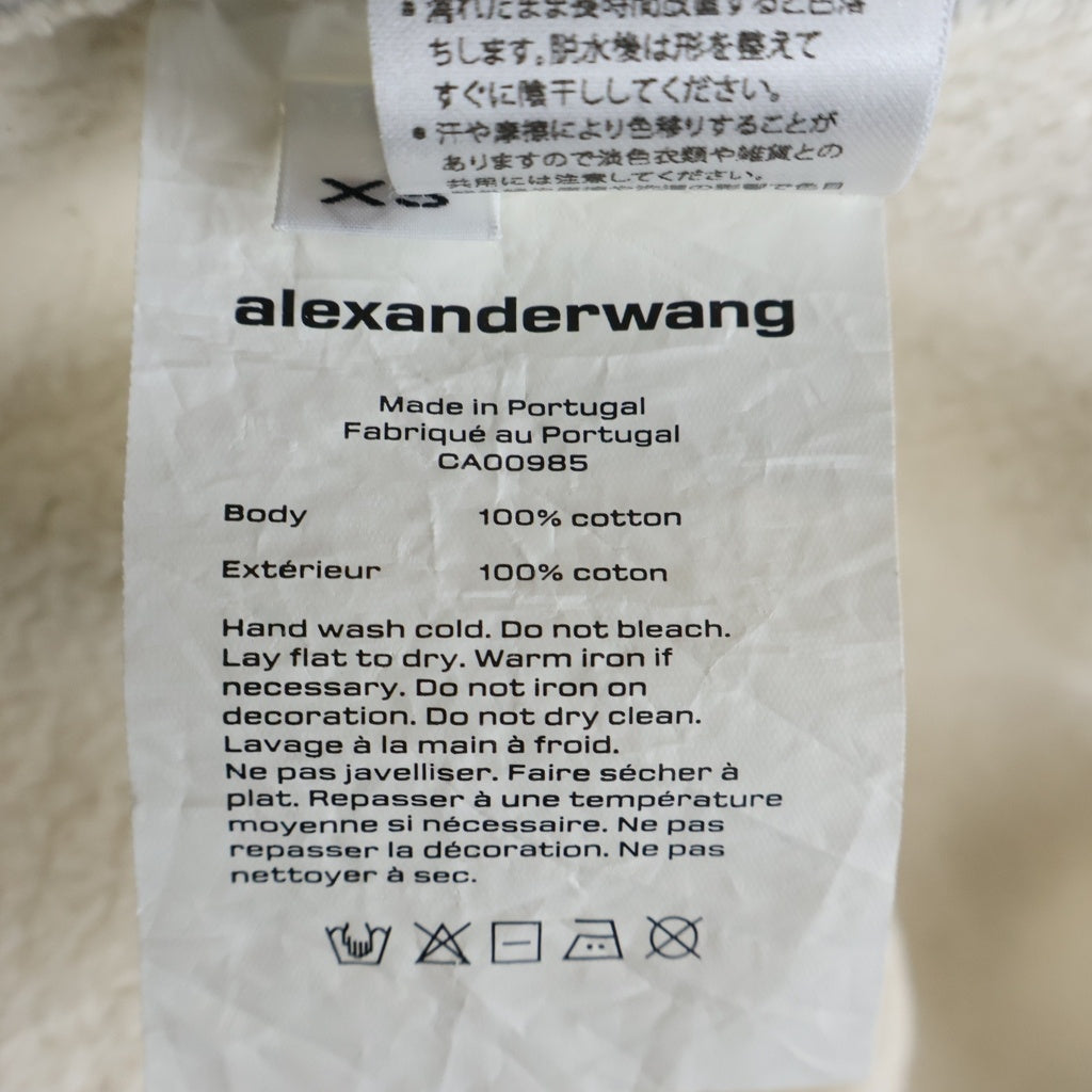 ALEXANDER WANG(アレキサンダーワン) コットン スウェット スナップボタン 長袖シャツ グレー CA00985 レディース