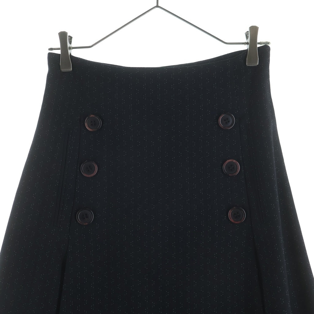Christian Lacroix(クリスチャンラクロワ) ドット柄 セットアップ ベストドッキングテーラードジャケット ロングスカート ブラック レディース