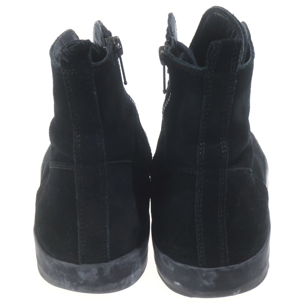 ANN DEMEULEMEESTER(アンドゥムルメステール) BOZO NERO 8ホール スエードハイカットスニーカー シューズ サイドジップ ブラック レディース