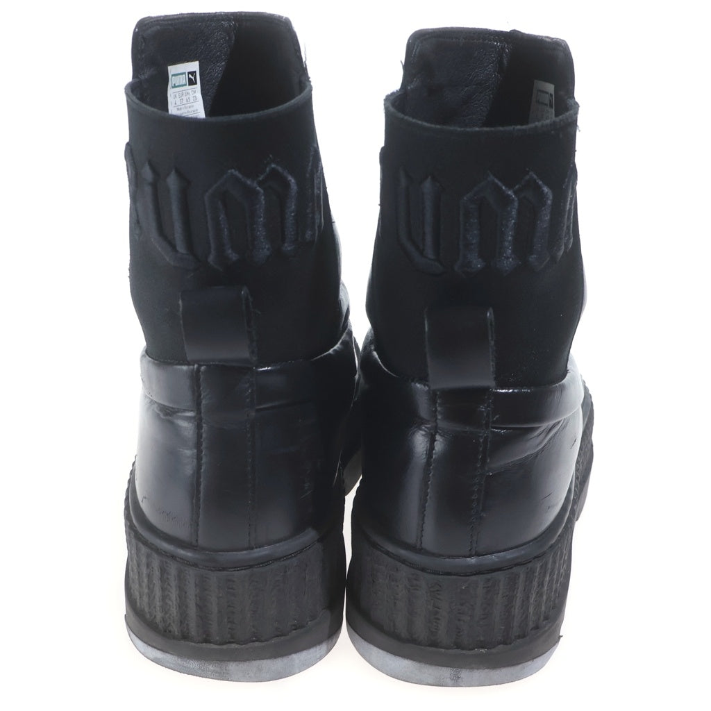 PUMA(プーマ) Fenty CHELSEA SNEAKER BOOT フェンティ チェルシースニーカーブーツ バックゴア エンボスロゴ チャンキーソール レザー ブラック レディース 36626603