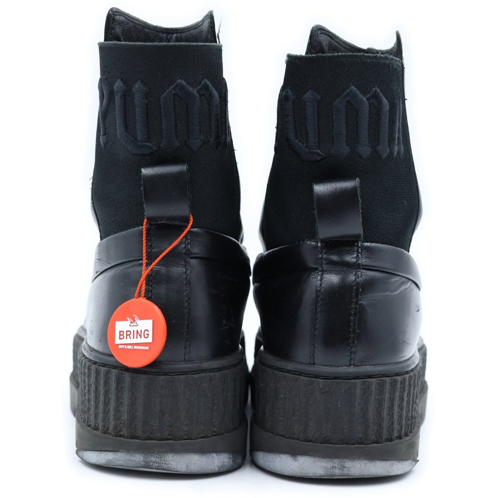 PUMA(プーマ) Fenty CHELSEA SNEAKER BOOT フェンティ チェルシースニーカーブーツ バックゴア エンボスロゴ チャンキーソール レザー ブラック レディース 36626603