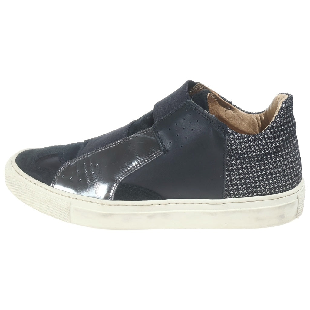 MM6 Maison Margiela(エムエムシックスメゾンマルジェラ) 16SS 再構築 パッチワーク ローカットスニーカー シューズ ブラック/シルバー S40WS0035 レディース