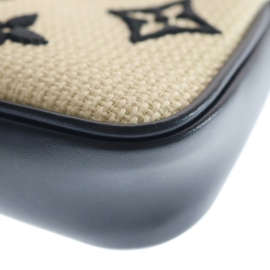 LOUIS VUITTON(ルイヴィトン) モノグラム バイ ザ プール ミニ ポシェット アクセソワール アクセサリーポーチ ハンドバッグ ゴールド金具 ベージュ/ブラック M82472 レディース