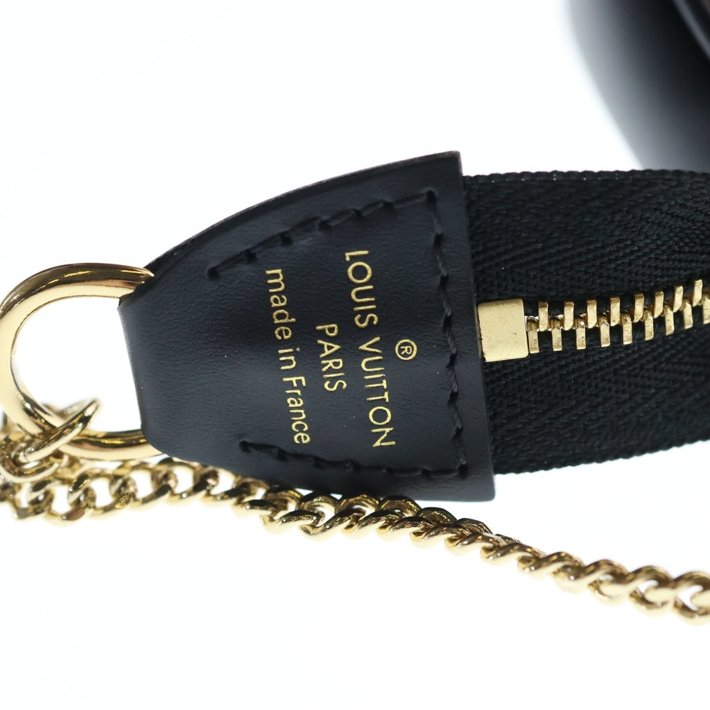 LOUIS VUITTON(ルイヴィトン) モノグラム バイ ザ プール ミニ ポシェット アクセソワール アクセサリーポーチ ハンドバッグ ゴールド金具 ベージュ/ブラック M82472 レディース