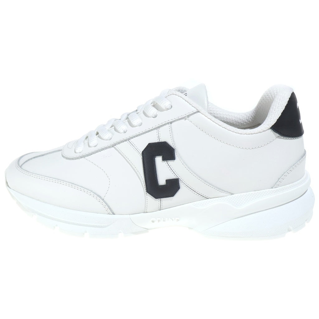 CELINE(セリーヌ) CR-02 レザー レースアップ ローカットシューズ スニーカー ホワイト/ブラック レディース