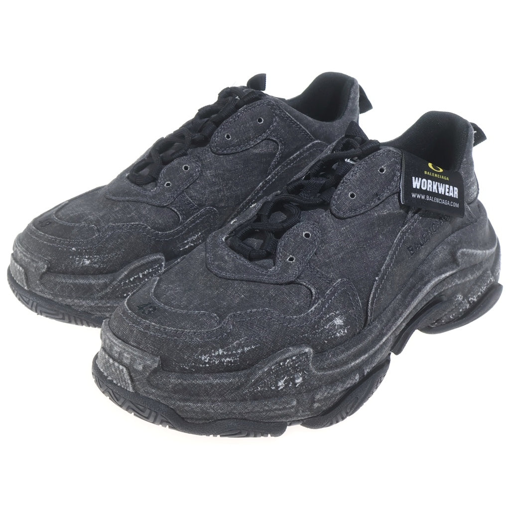 BALENCIAGA(バレンシアガ) Triple S トリプルエス デニム ローカットスニーカー ブラック 536737