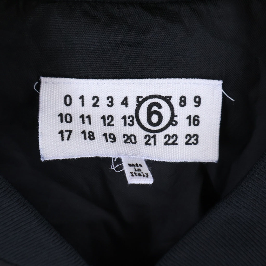 MM6 Maison Margiela(エムエムシックスメゾンマルジェラ) 24SS ポリエステル オーバーサイズ ジップアップ ボンバージャケット ブルゾン ブラック SH0AM0002 S54445