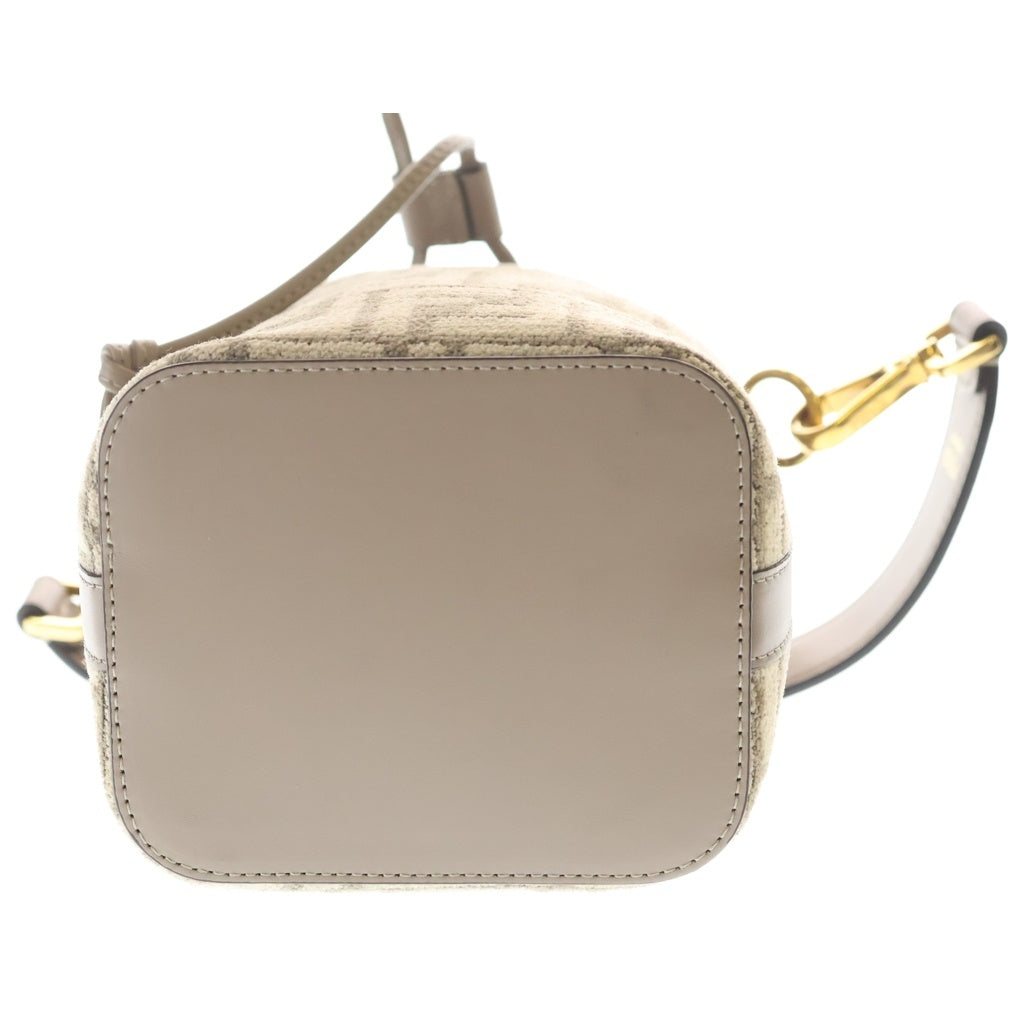 FENDI(フェンディ) ズッカ柄 モントレゾール キャンバス レザー 2WAY ハンド ショルダーバッグ ゴールド金具 ベージュ 8BS010 レディース