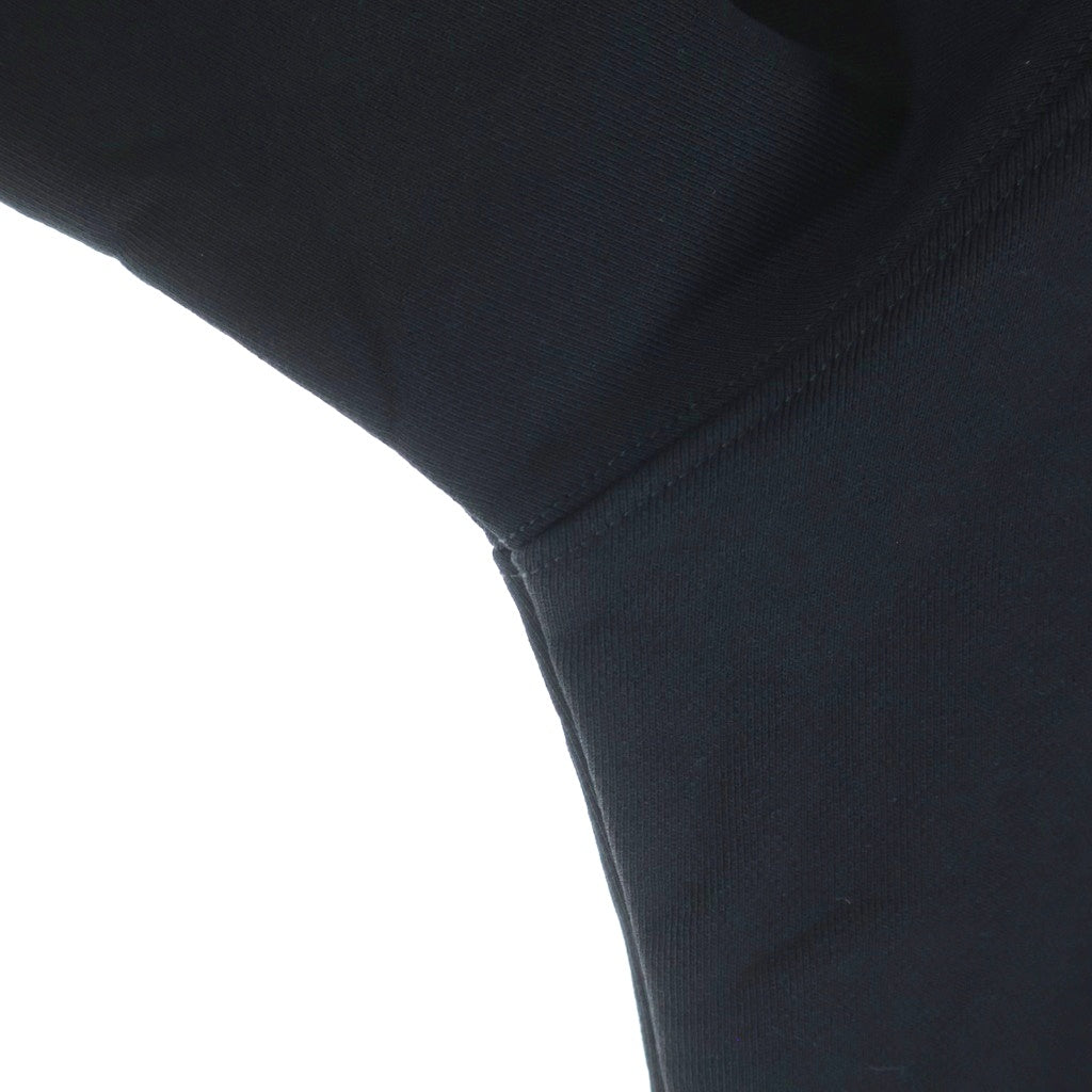 N21 numero ventuno(ヌメロ ヴェントゥーノ) フロントロゴプリント クルーネックトレーナー スウェット ブラック #XL