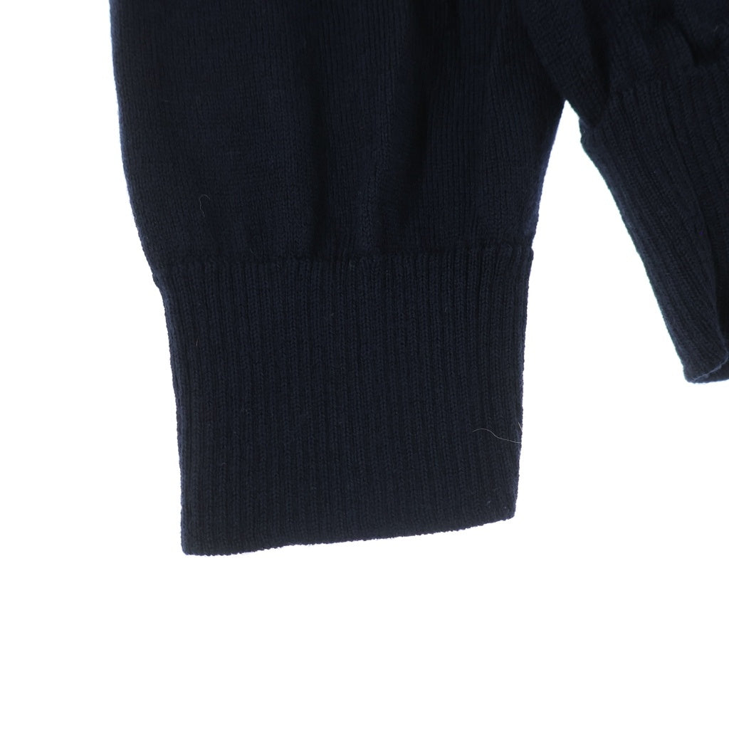 STONE ISLAND(ストーンアイランド) ロゴパッチ クルーネック ウール 長袖 ニット セーター ブラック K2S155100071S00C4