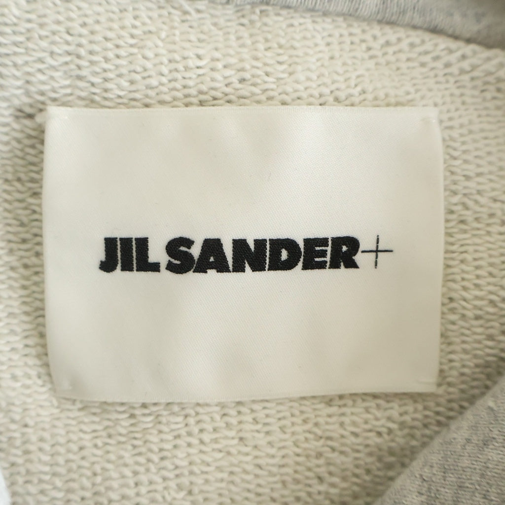 JIL SANDER +(ジルサンダープラス) 23AW ロゴプリント プルオーバースウェットパーカー フーディー グレー J47GU0002 J20010
