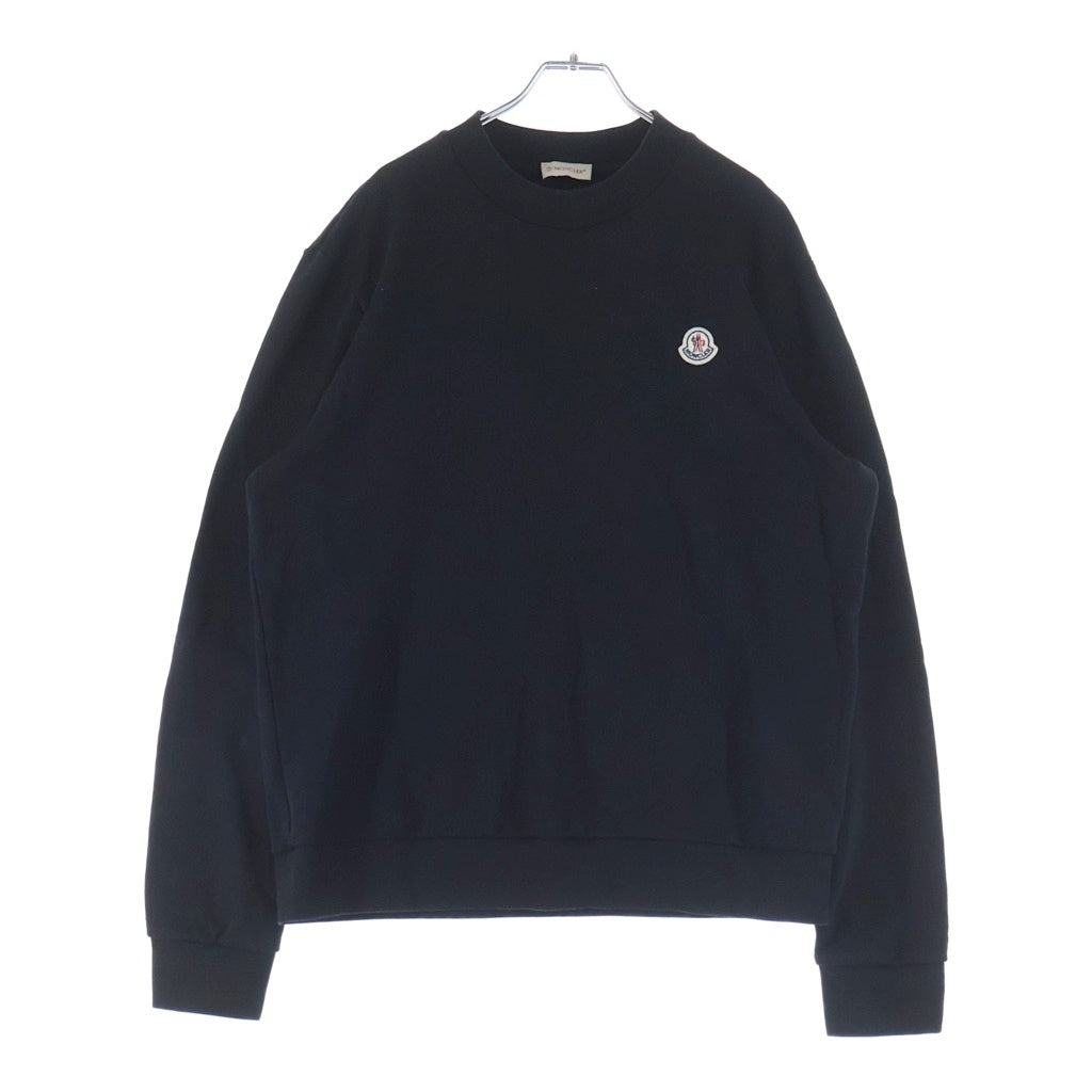 MONCLER(モンクレール) 23SS ワッペンロゴ クルーネック プルオーバー スウェットトレーナー ブラック I10918G00051 809KR