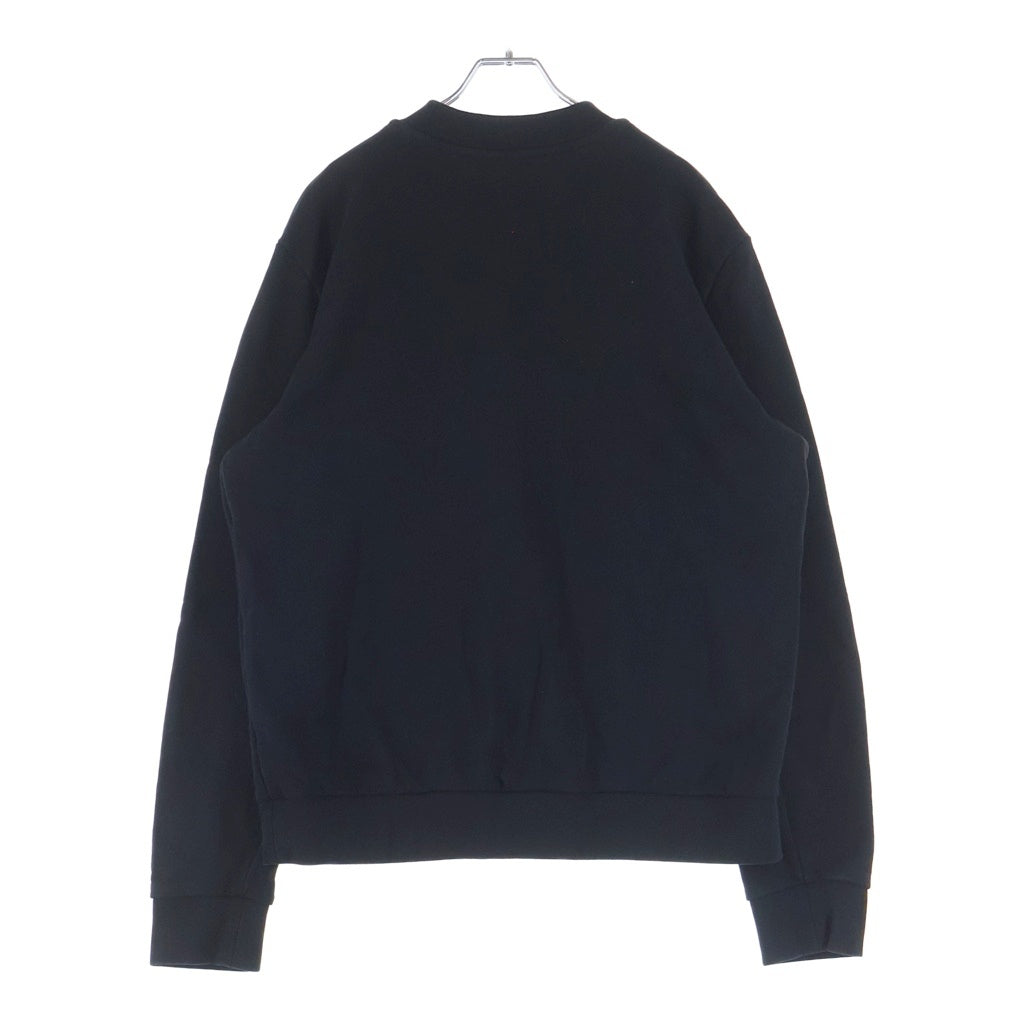 MONCLER(モンクレール) 23SS ワッペンロゴ クルーネック プルオーバー スウェットトレーナー ブラック I10918G00051 809KR