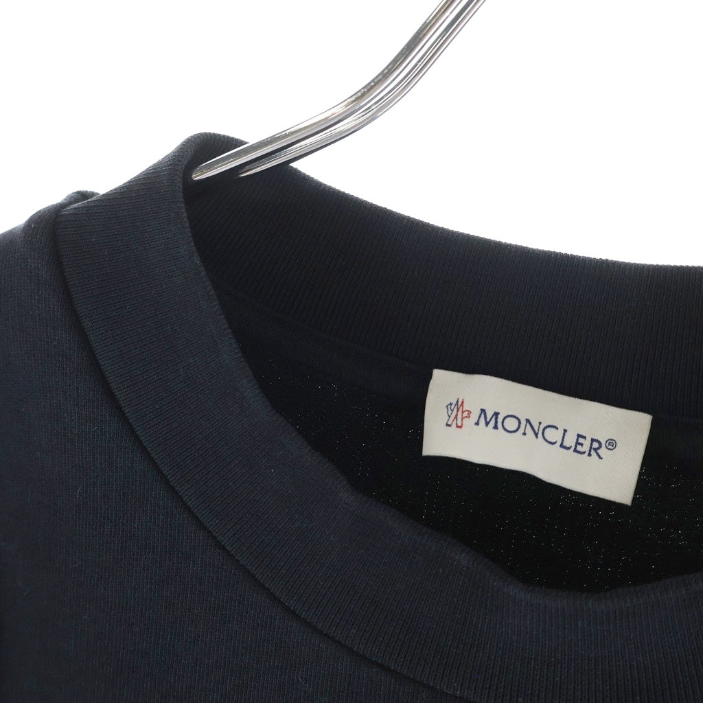 MONCLER(モンクレール) 23SS ワッペンロゴ クルーネック プルオーバー スウェットトレーナー ブラック I10918G00051 809KR