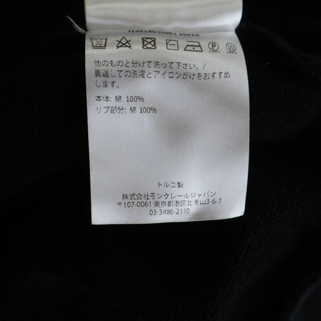 MONCLER(モンクレール) 23SS ワッペンロゴ クルーネック プルオーバー スウェットトレーナー ブラック I10918G00051 809KR
