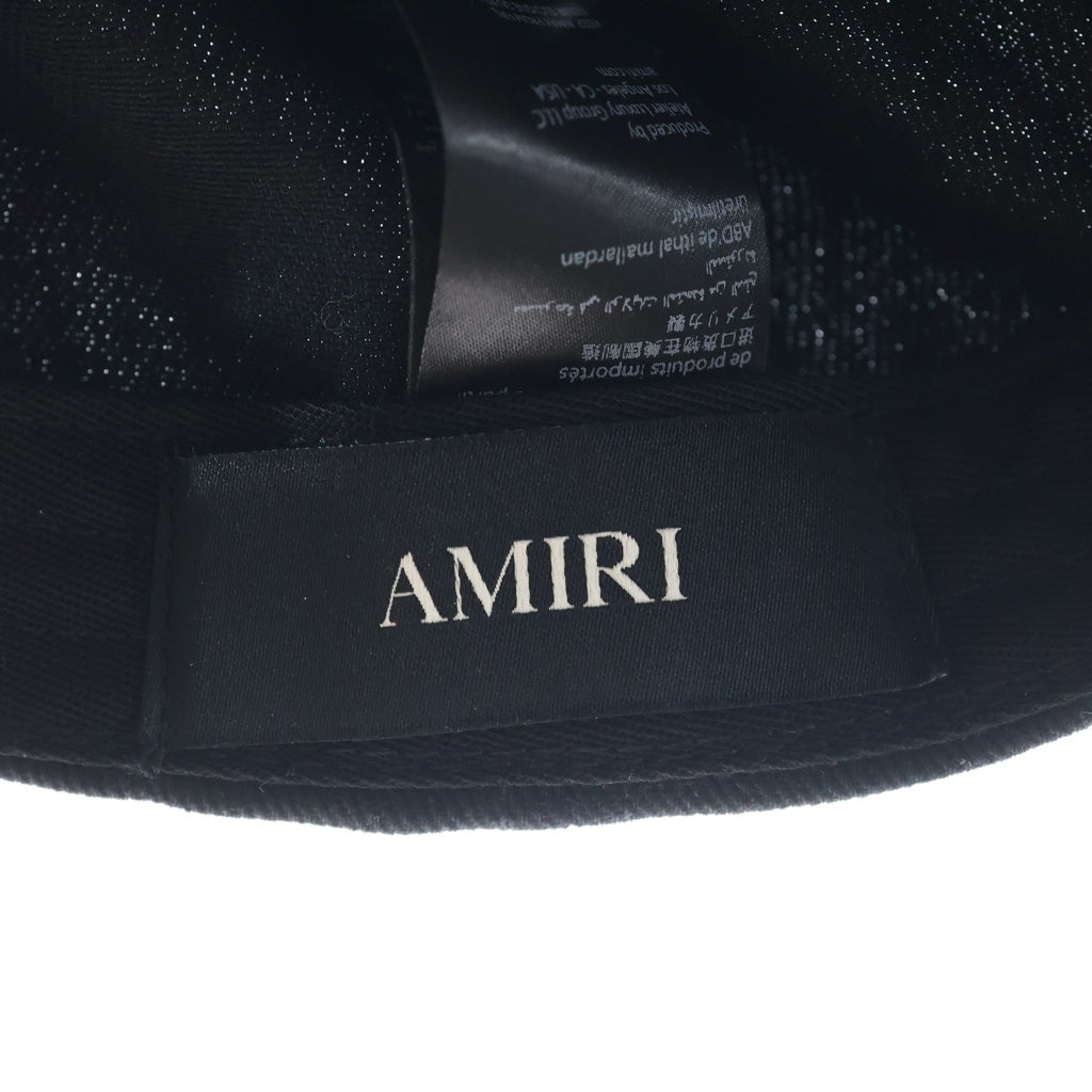 AMIRI(アミリ) MA DENIM CAP ロゴ刺繍 デニム ベースボールキャップ 帽子 ブラック AMSAHE1021