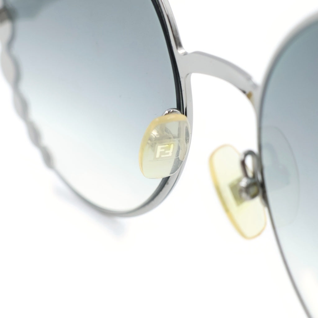 FENDI(フェンディ) FF 0324/S RIBBONS & CRYSTALS ラインストーン ラウンドフレーム サングラス アイウェア カラーレンズ シルバー/ブラック レディース