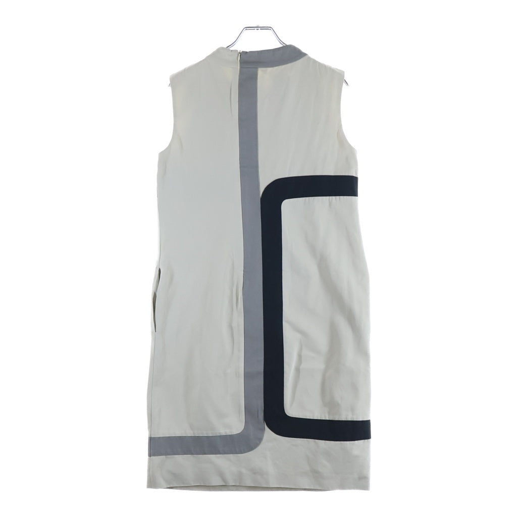 S MAX MARA(エス マックスマーラ) ノースリーブワンピース グレー コットン×ポリエステル 92260389 レディース