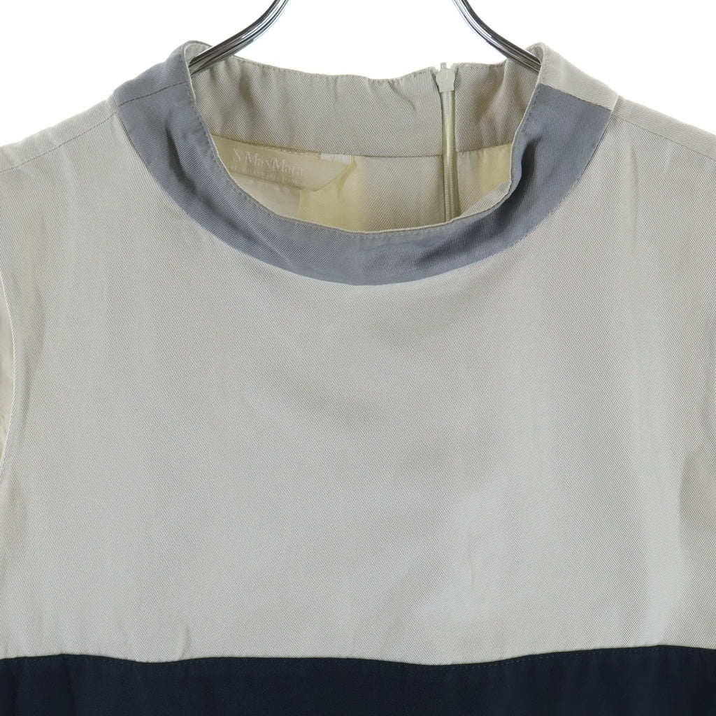 S MAX MARA(エス マックスマーラ) ノースリーブワンピース グレー コットン×ポリエステル 92260389 レディース