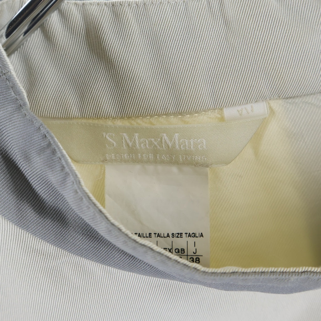 S MAX MARA(エス マックスマーラ) ノースリーブワンピース グレー コットン×ポリエステル 92260389 レディース