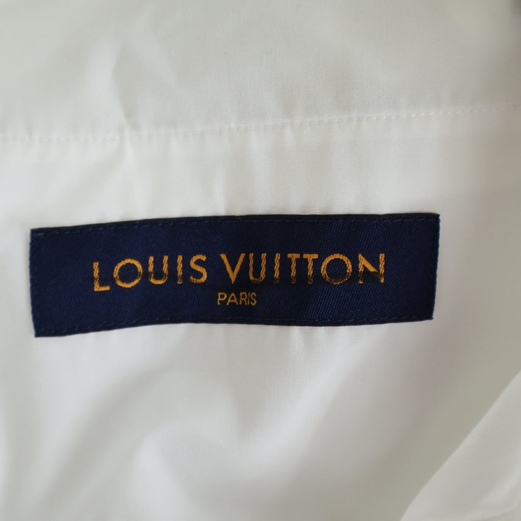 LOUIS VUITTON(ルイヴィトン) 20SS ベスト ドッキングデザイン ロングスリーブ シャツ 長袖 ブラウス ポリエステル×コットン ホワイト RM201M NYR HIS08W