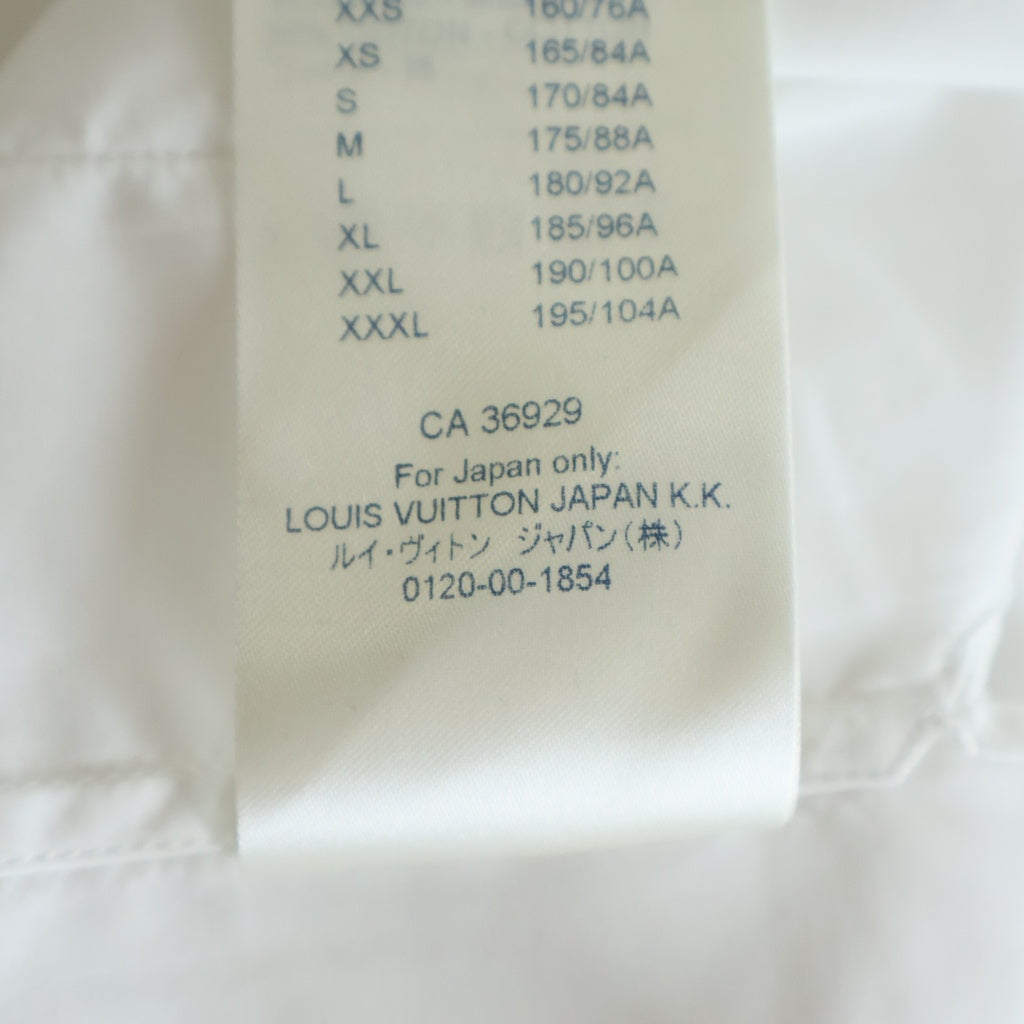 LOUIS VUITTON(ルイヴィトン) 20SS ベスト ドッキングデザイン ロングスリーブ シャツ 長袖 ブラウス ポリエステル×コットン ホワイト RM201M NYR HIS08W