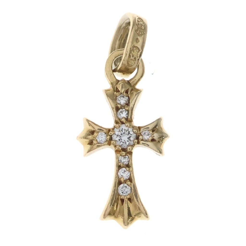 CHROME HEARTS(クロムハーツ) 22K CRS BBYFAT P/DIA ベイビーファットクロス PAVEダイヤ ペンダントトップ ゴールド BCA035