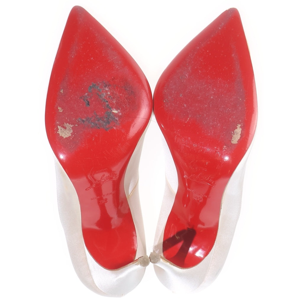 CHRISTIAN LOUBOUTIN(クリスチャンルブタン) サテン ハイヒールパンプス ライトピンク レディース
