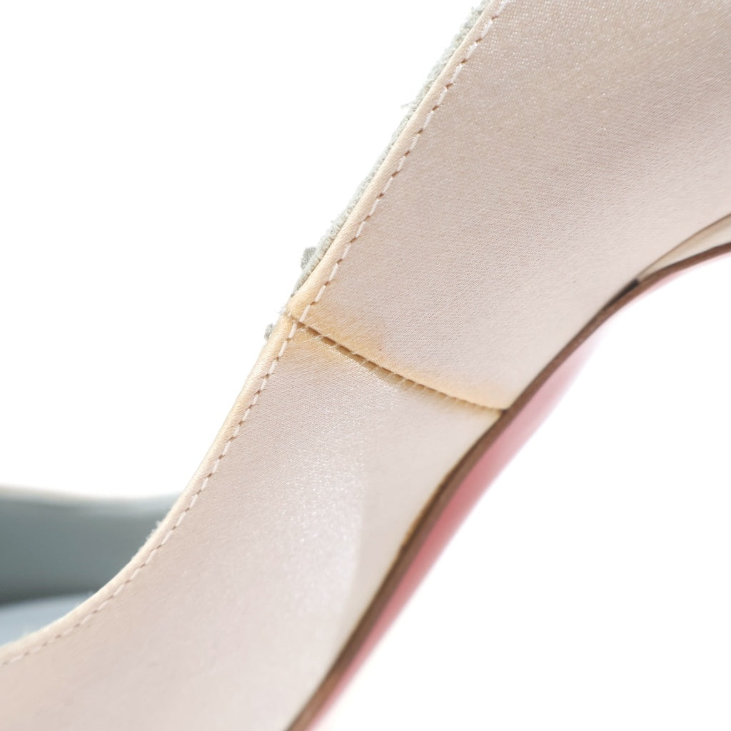 CHRISTIAN LOUBOUTIN(クリスチャンルブタン) サテン ハイヒールパンプス ライトピンク レディース