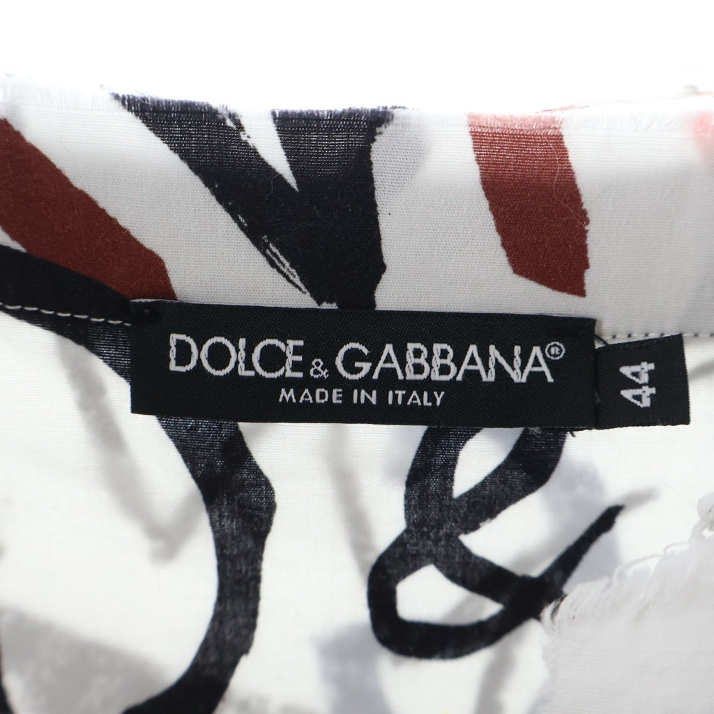 DOLCE & GABBANA(ドルチェアンドガッバーナ) 18SS マリア 半袖 Mロゴワッペン Tシャツ カットソー ホワイト×マルチカラー