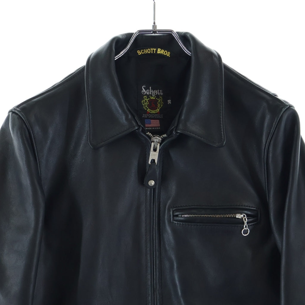 SCHOTT(ショット) 103US TRUCKER JACKET トラッカー シングルライダースジャケット レザー ブラック