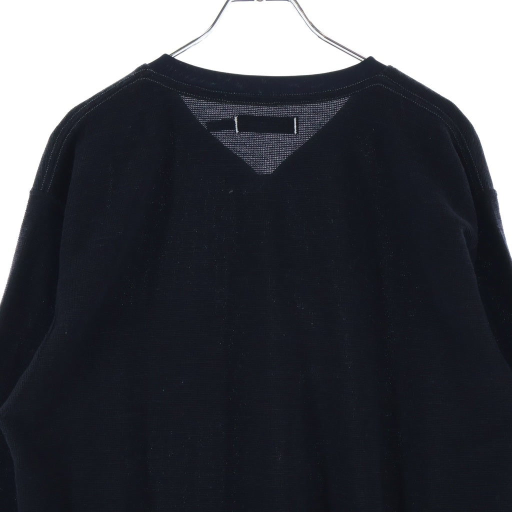 nonnative(ノンネイティブ) 23SS DWELLER L/S V NECK TEE WOOL T/C JERSEY ドウェラー Vネック長袖 Tシャツ カットソー ウール ネイビー NN-C4207