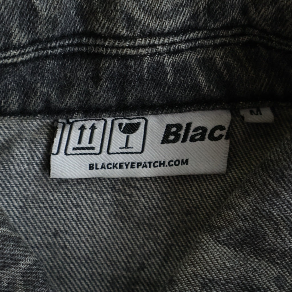 THE BLACK EYE PATCH(ブラックアイパッチ) 総柄 デニムジャケット 長袖 グレー
