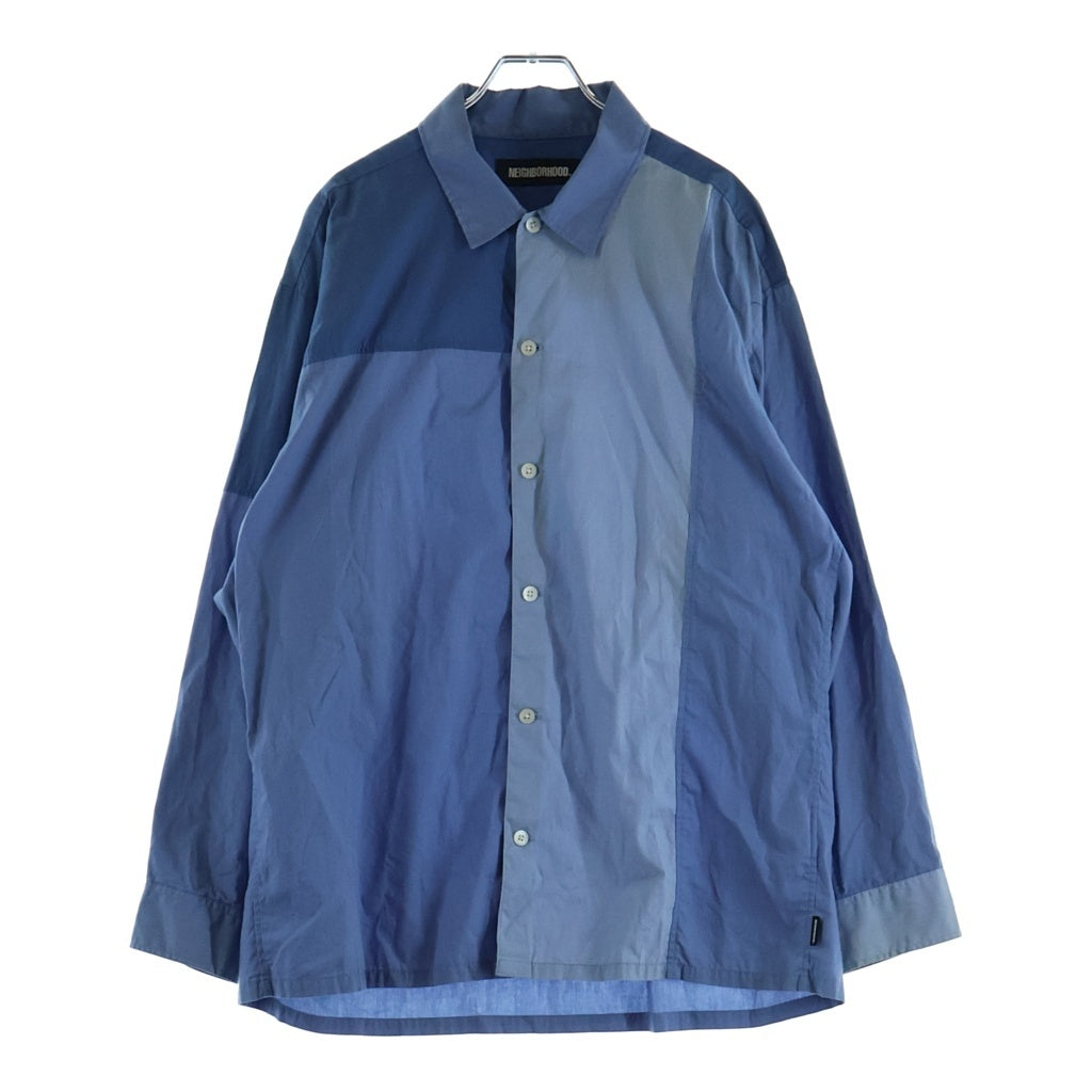 NEIGHBORHOOD(ネイバーフッド) 20AW Switch C/SHIRT.LS 切り替え長袖シャツ ブルー 202TSNH-SHM04