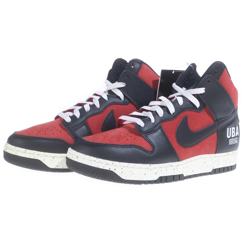 NIKE(ナイキ) UNDERCOVER DUNK HIGH UBA アンダーカバー ダンク ハイカットスニーカー レザー ブラック×レッド×ホワイト DD9401-600