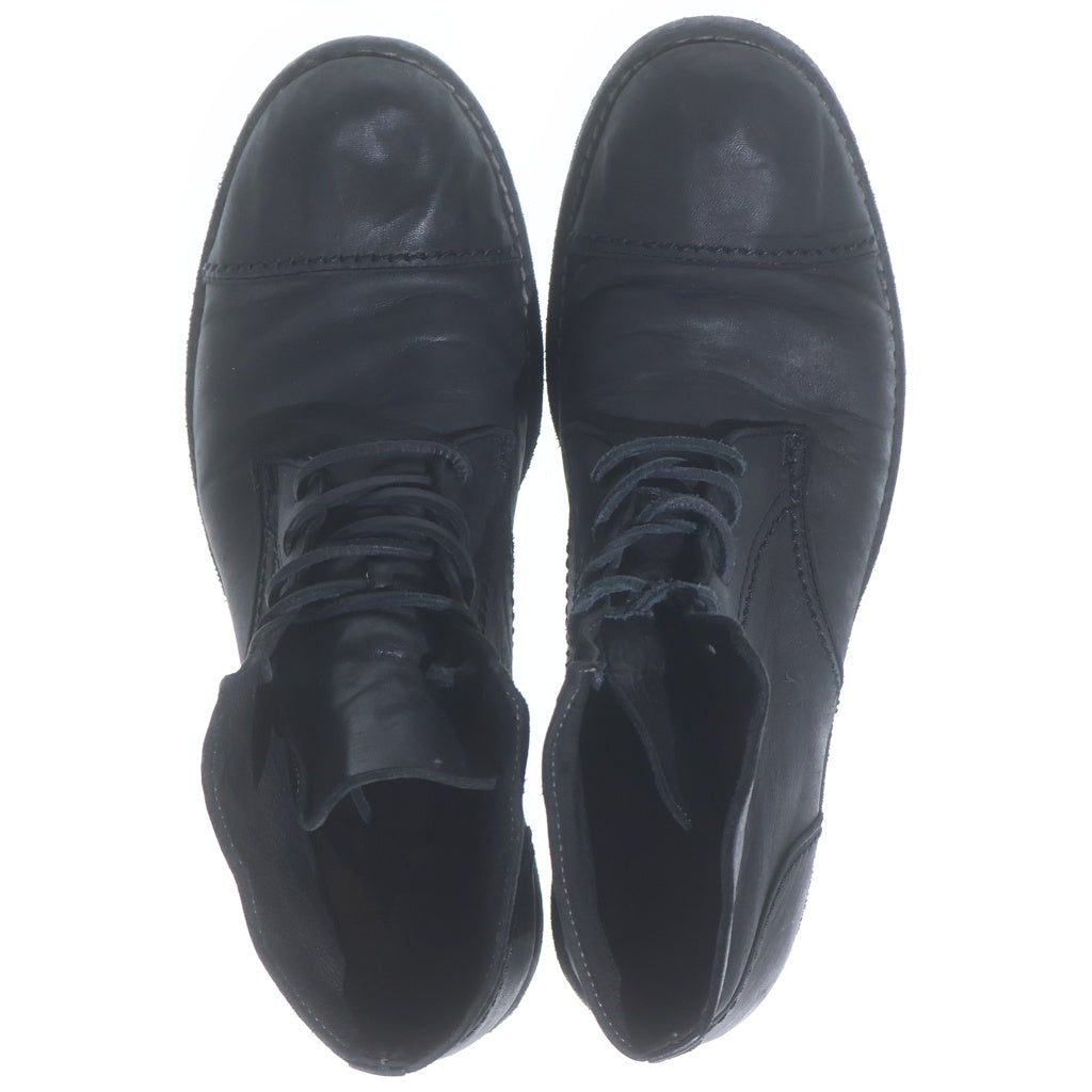 Yohji Yamamoto POUR HOMME(ヨウジヤマモト プールオム) レースアップブーツ スニーカー ブラック レザー HB-E06-752