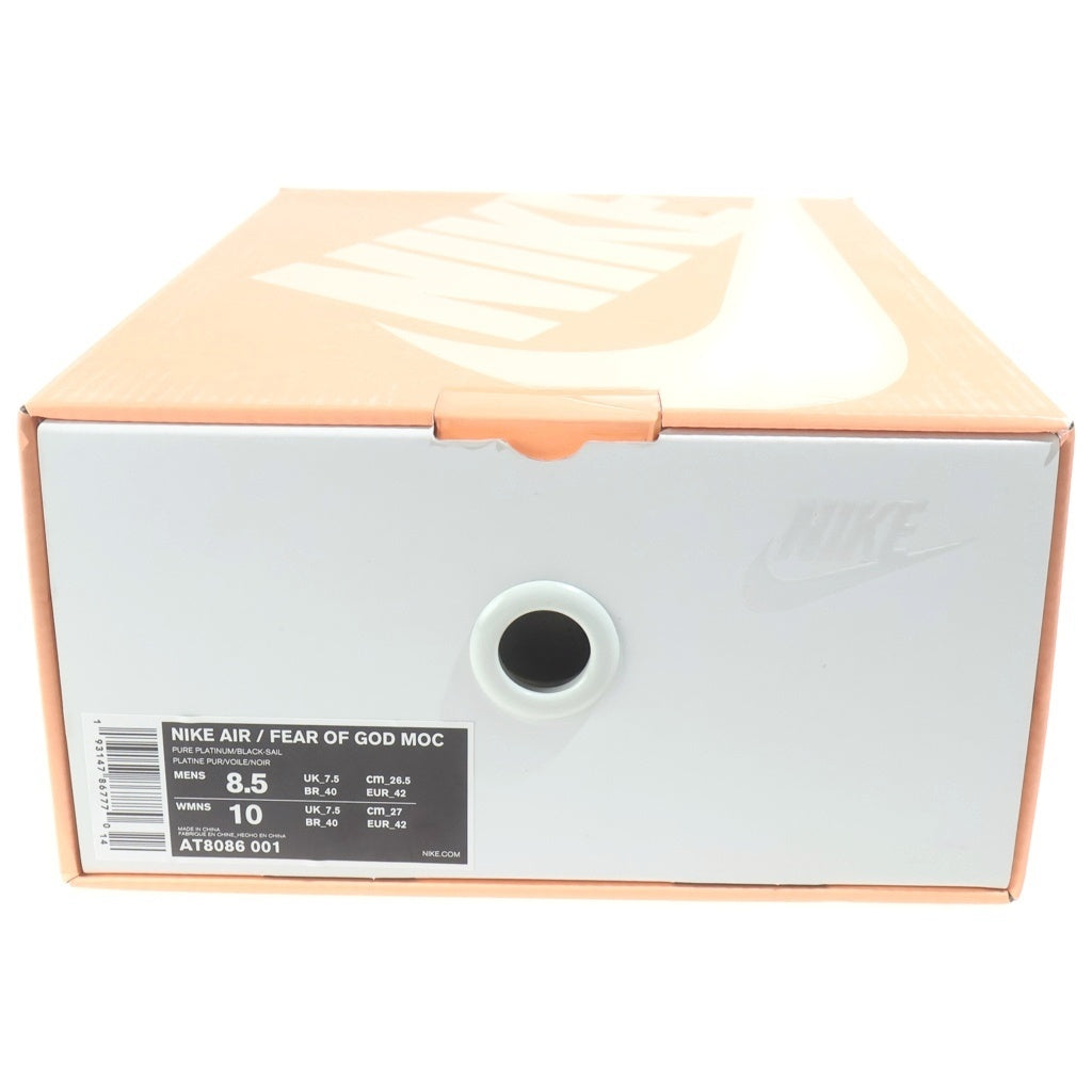 NIKE(ナイキ) ×FEAR OF GOD AIR MOCCASIN PURE PLATINUM フィア オブ ゴッド エア モック ピュア プラチナム ローカット スニーカー US8.5/26.5cm ホワイト AT8086-001