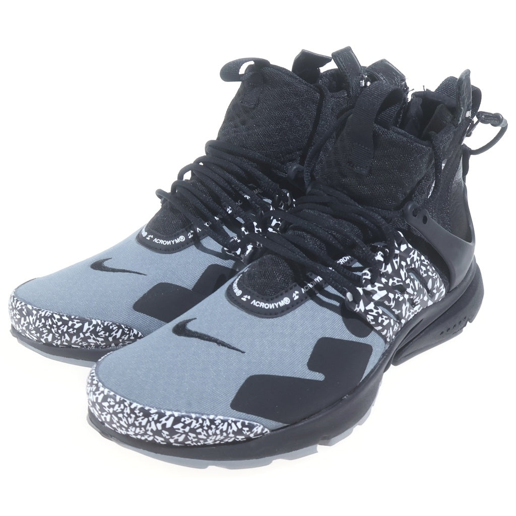 NIKE(ナイキ) ACRONYM AIR PRESTO MID アクロニウム エア プレスト ミッド ハイカット スニーカー #US8/26cm ブラック/グレー AH7832-001