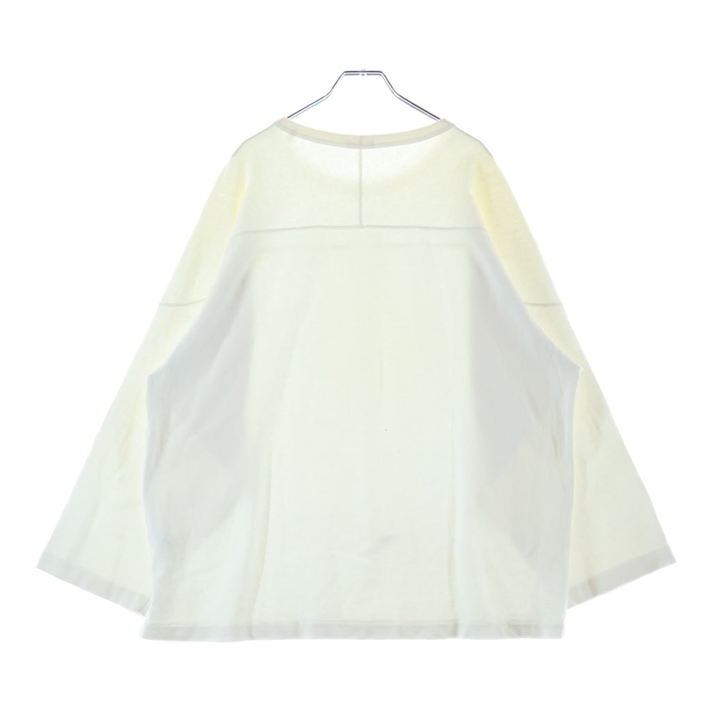 COMOLI(コモリ) 23SS フットボールTシャツ 長袖 ホワイト コットン X01-05005