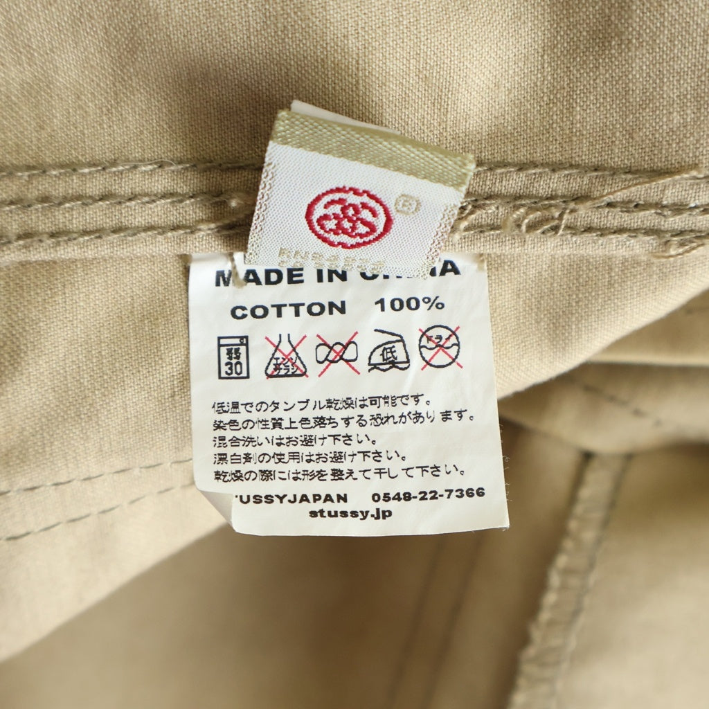 STUSSY(ステューシー) BUILT FOR THE LONG HAUL ビルト・フォー・ザ・ロング・ホール カバーオールジャケット コットン ベージュ