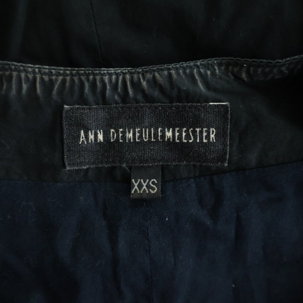 ANN DEMEULEMEESTER(アンドゥムルメステール) 5B ジレ ベスト ウール×リネン×コットン ブラック 352-01-45112