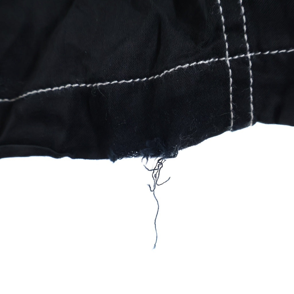 NOMA t.d(ノーマティーディー) White Stitch Flight Pants ホワイトステッチフライトパンツ 裾ジップ レーヨン キュプラ ブラック N35-PT05S