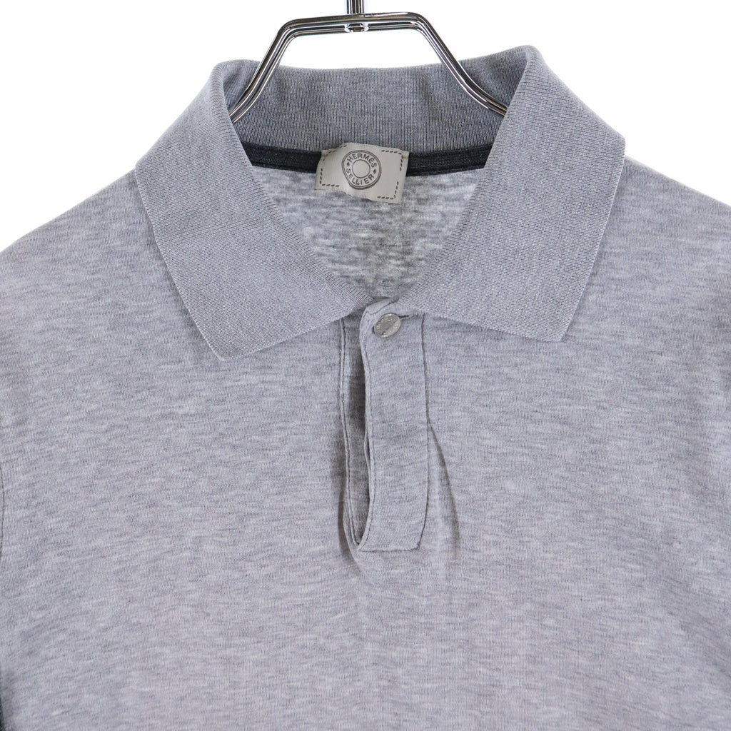 HERMES(エルメス) セリエボタン ポロシャツ Tシャツ コットン グレー レディース