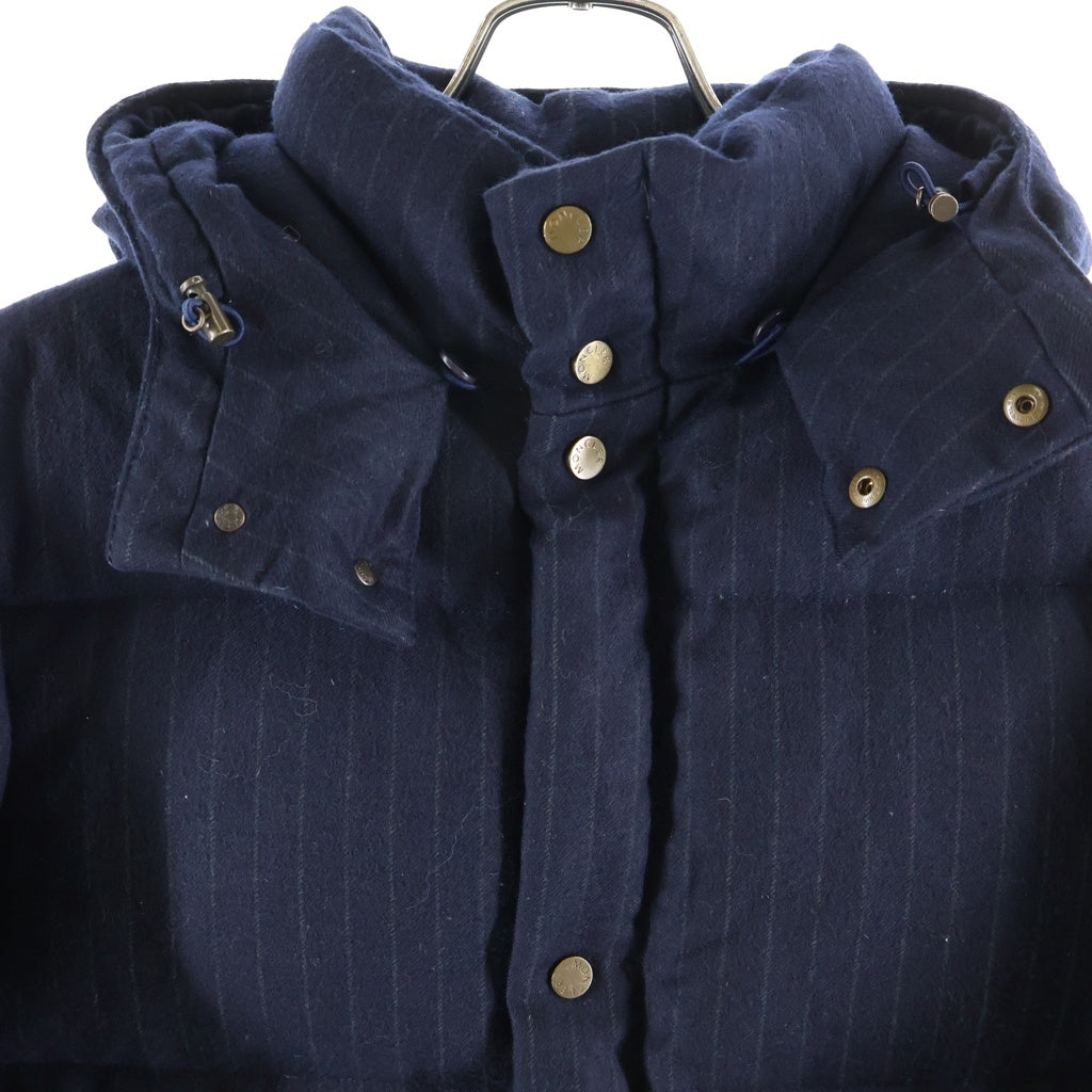 MONCLER(モンクレール) MONCLER モンクレール OSELOT ダウンジャケット ストライプ コート グレー ウール レディース