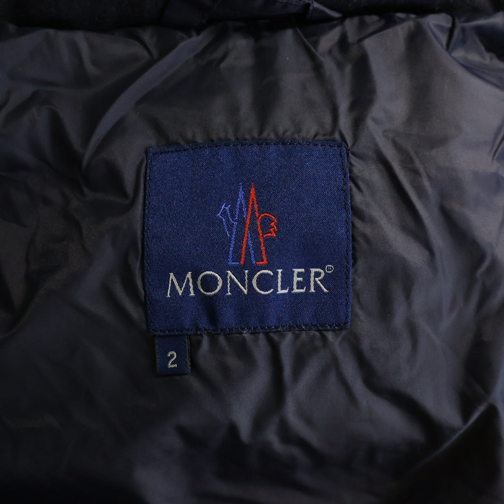 MONCLER(モンクレール) MONCLER モンクレール OSELOT ダウンジャケット ストライプ コート グレー ウール レディース