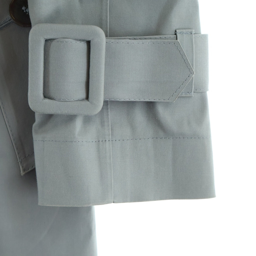 BALENCIAGA(バレンシアガ) ステンカラーコート トレンチコート ロングコート グレー コットン 45762 レディース