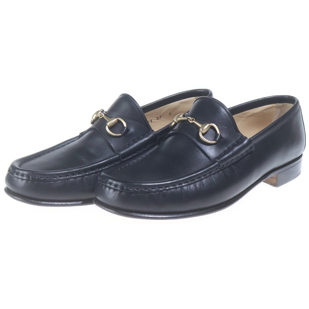 GUCCI(グッチ) ホースビット レザー ローカットシューズ ローファー ブラック レディース