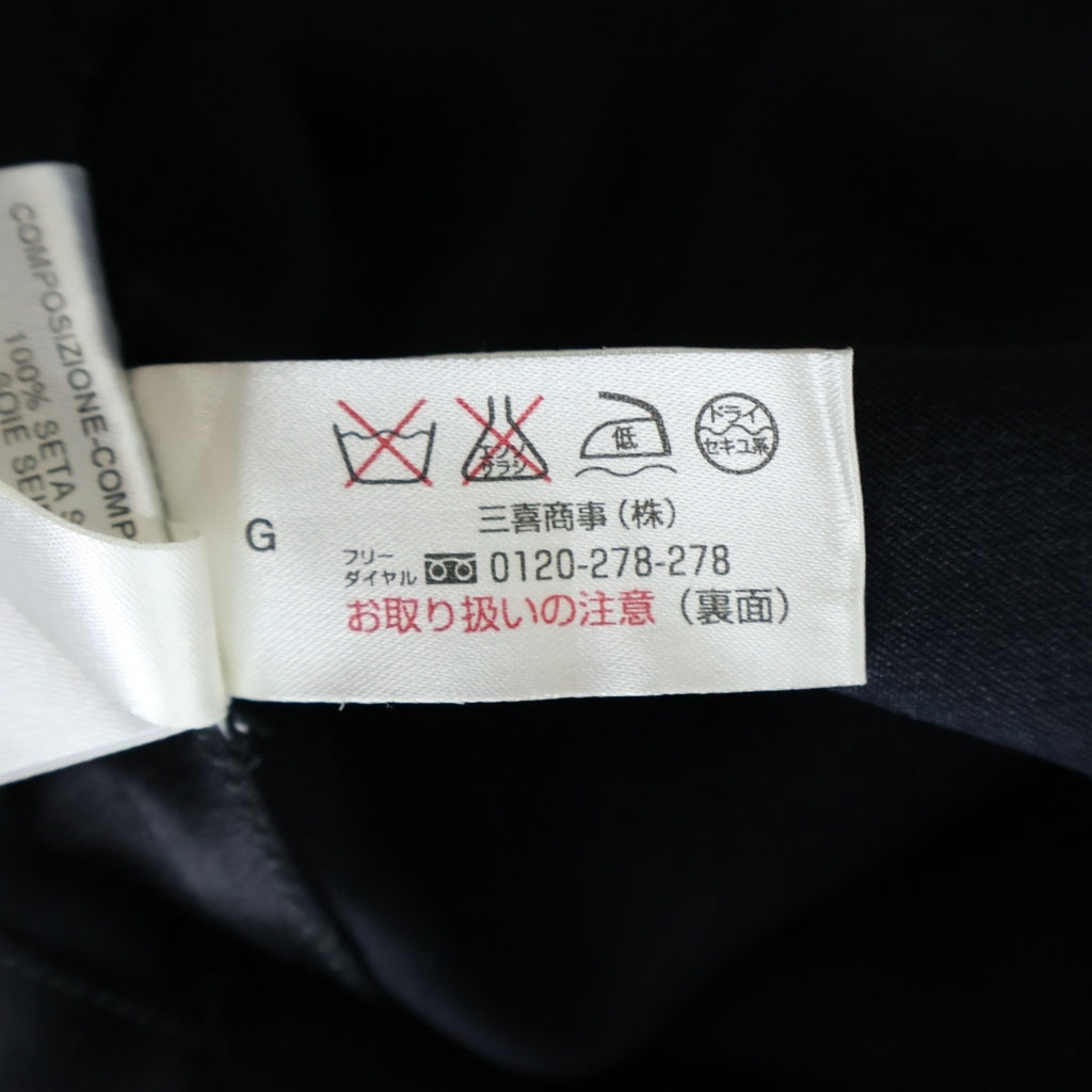 BALENCIAGA(バレンシアガ) シルク ダブルブレスト トレンチ ロング コート ブラック 111033 レディース